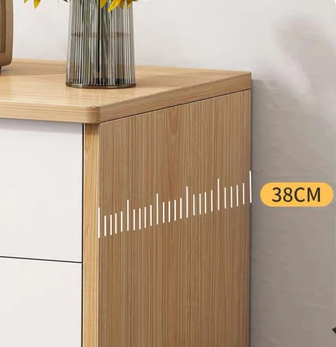 Bookcase Bowl Storage Cupboard Wood Cabinet